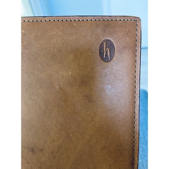 Hartmann Brown Leather Portfolio Organizer Notebook Zofran Pharmaceutical Rep